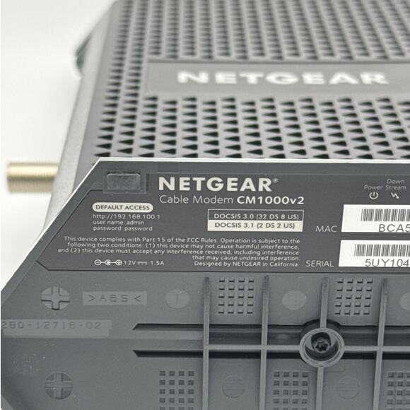 NETGEAR Nighthawk CM1000 v2 - DOCSIS 3.1 Cable Modem - Picture 4 of 8